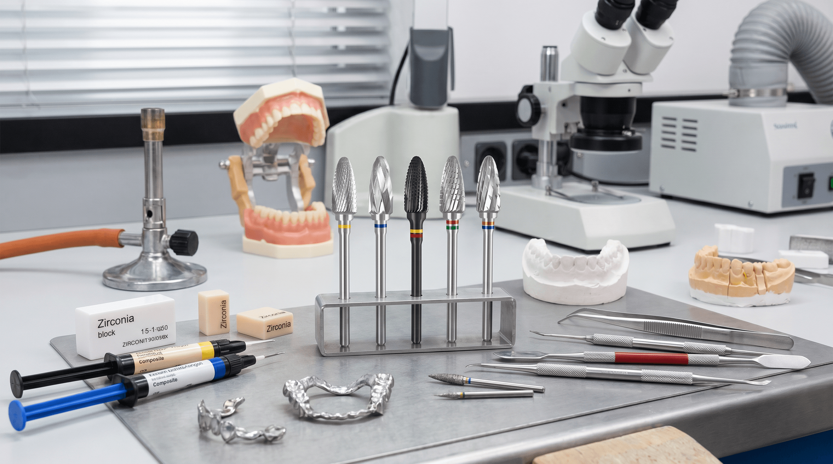 Das richtige rotierende Werkzeug je Werkstoff im Dentallabor
