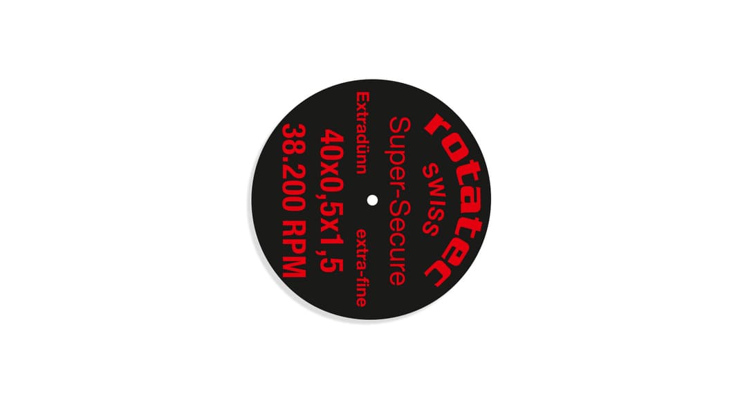 Disc, very thin, rim-cutting, both sides