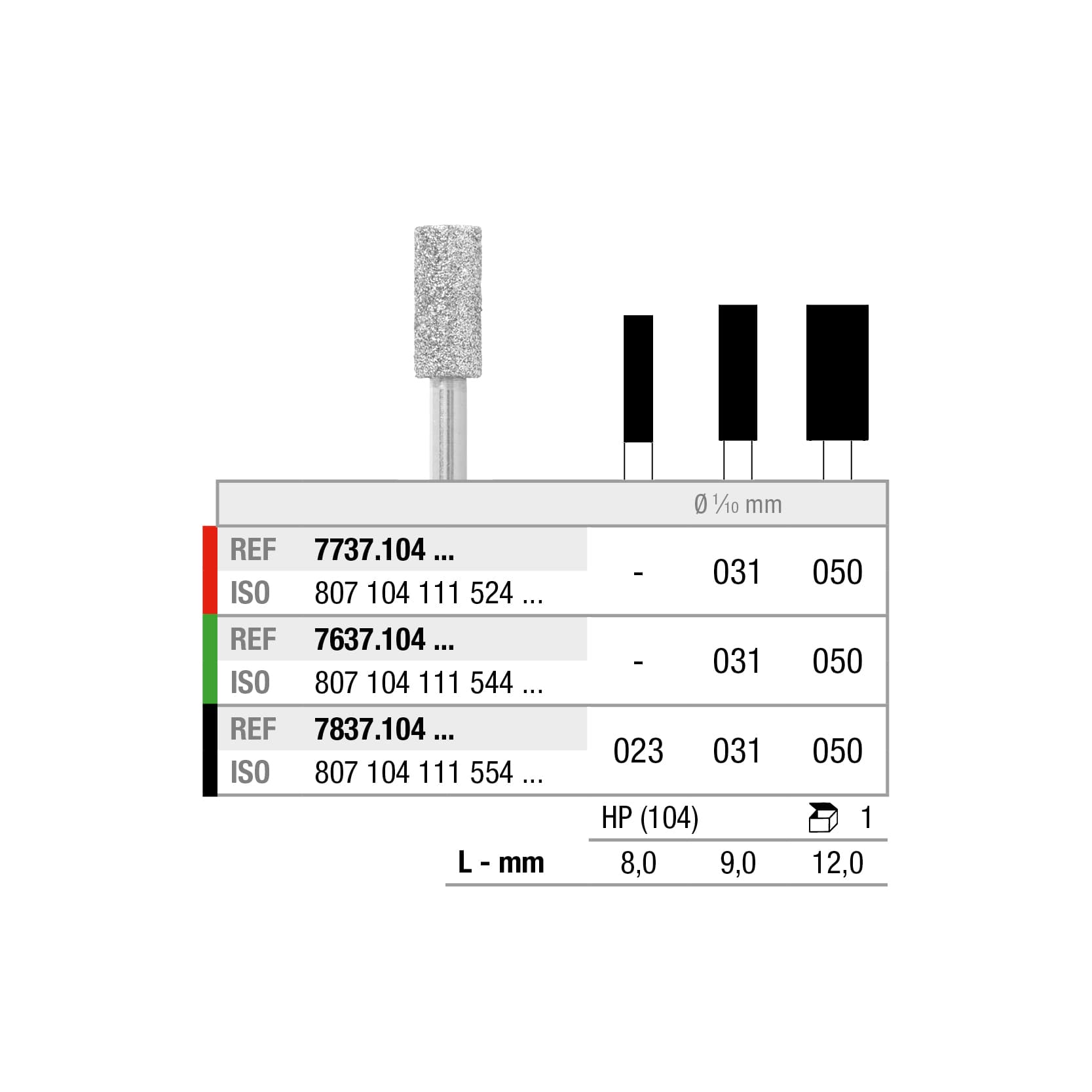 7737.104.023x001 Cylindre, long