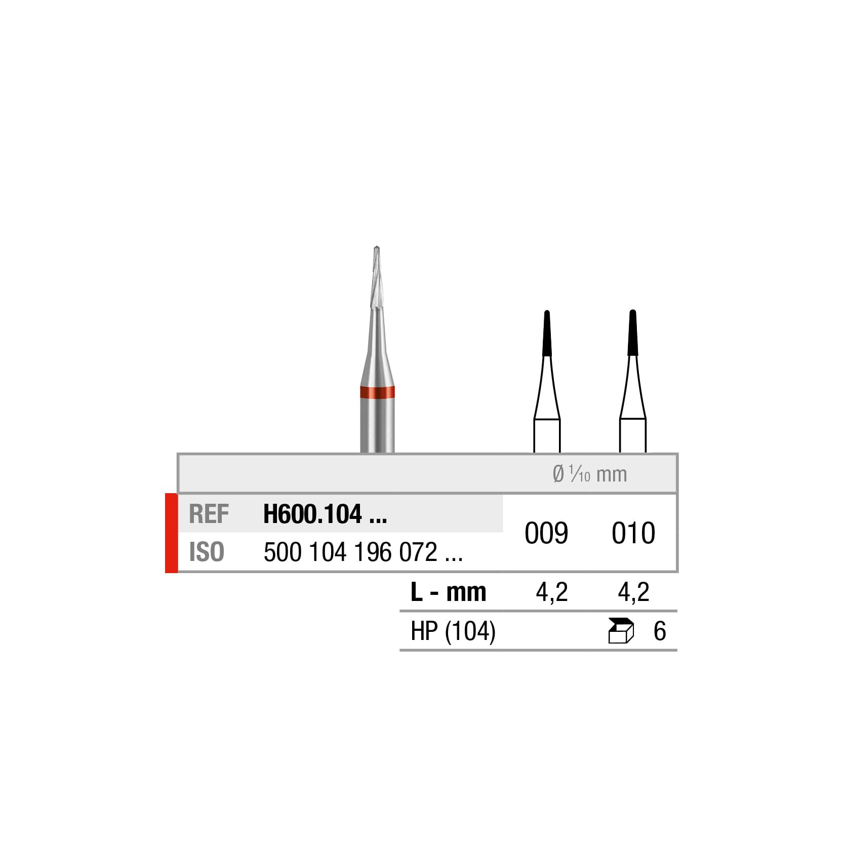 H600.104.009x006 Cône rond