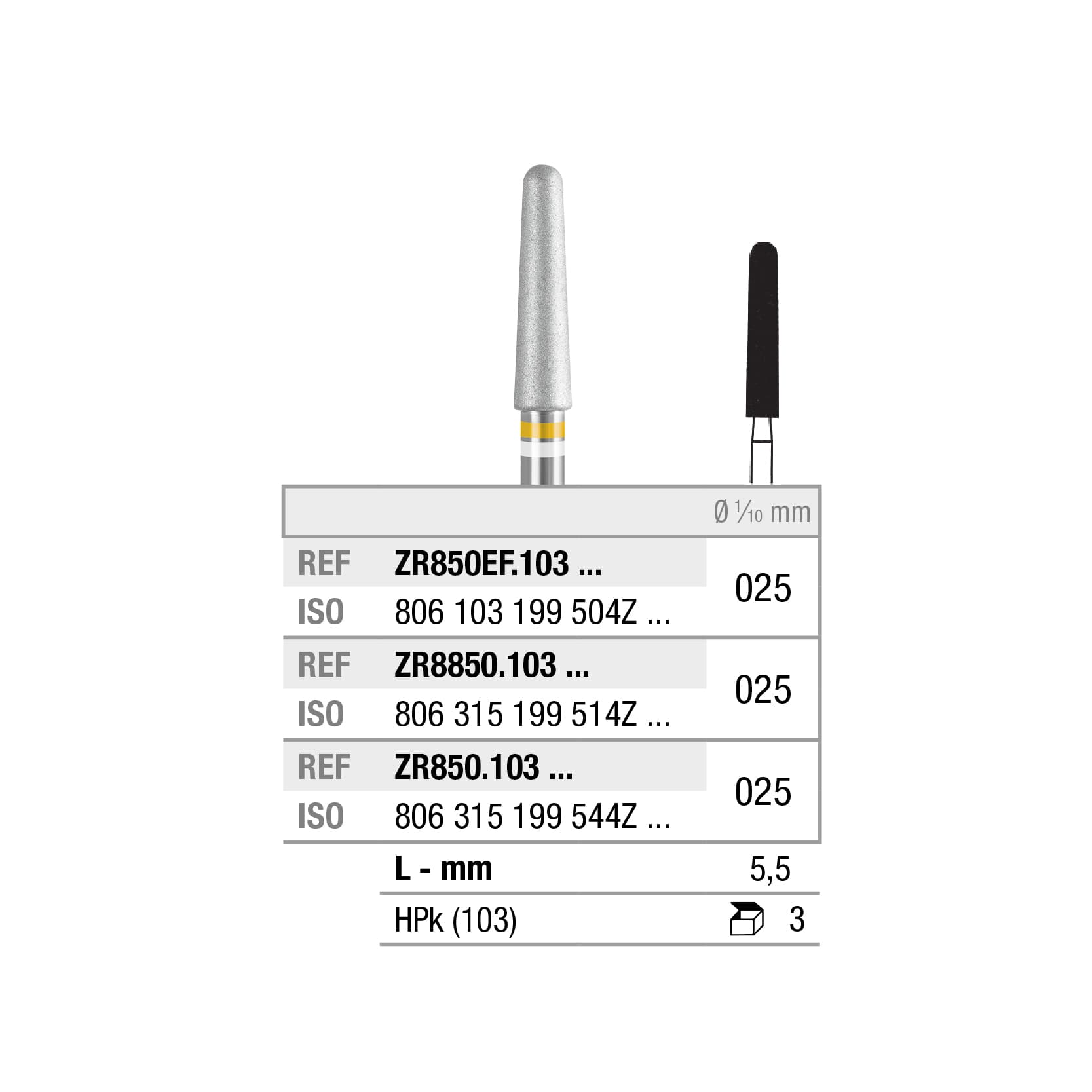 ZR850.103.031x001 Cône rond