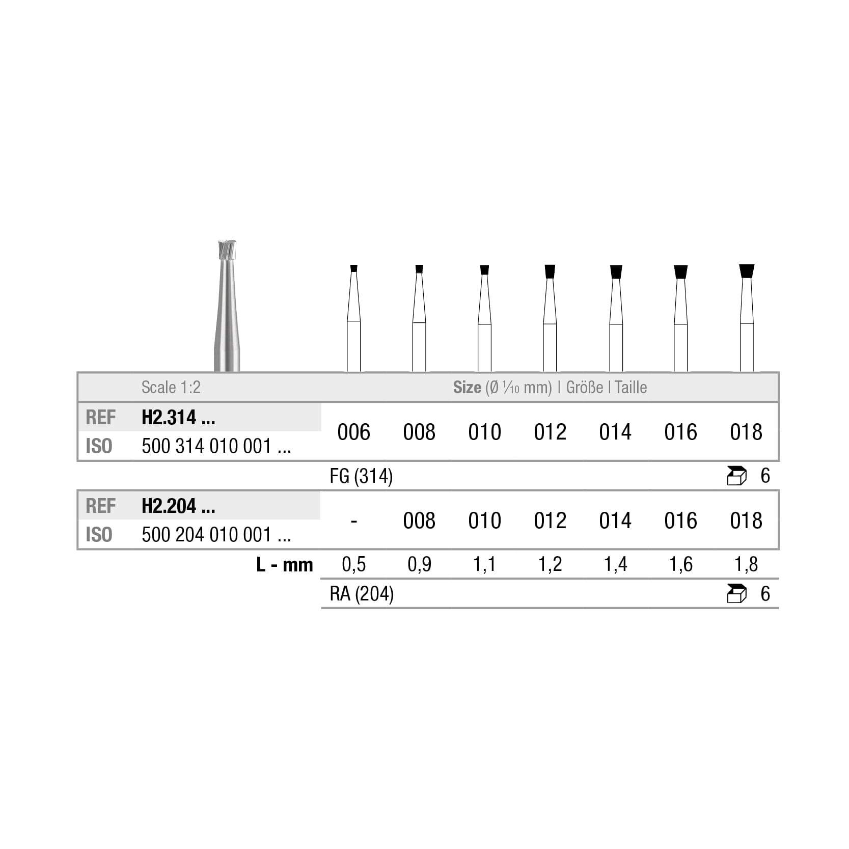 H2.314.010x006 Cône inversé