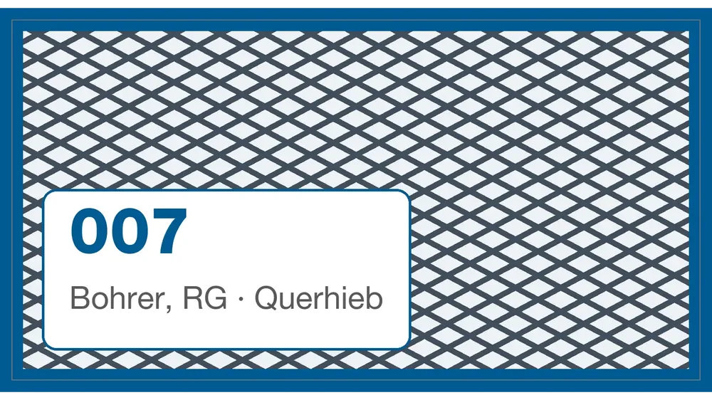 Bohrer, RG · Querhieb