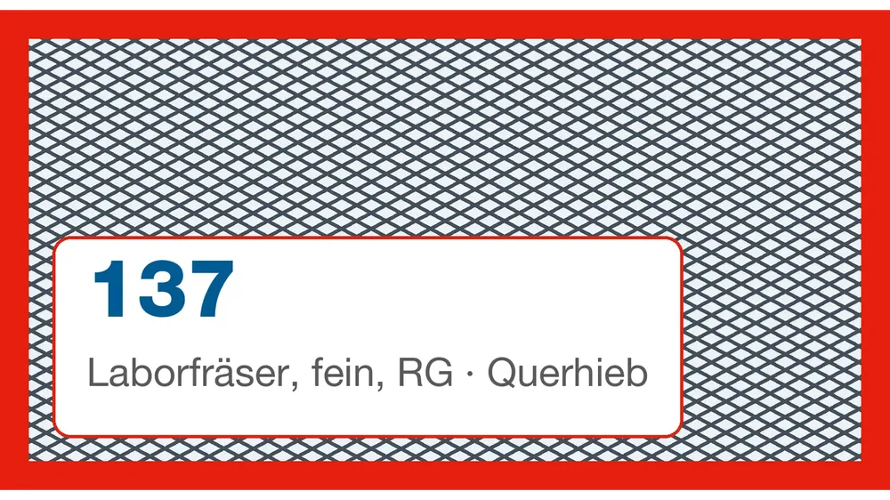 Laborfräser, fein, RG · Querhieb