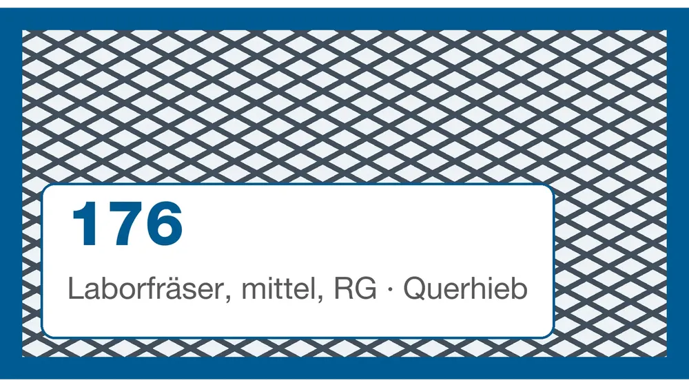 Laborfräser, mittel, RG · Querhieb