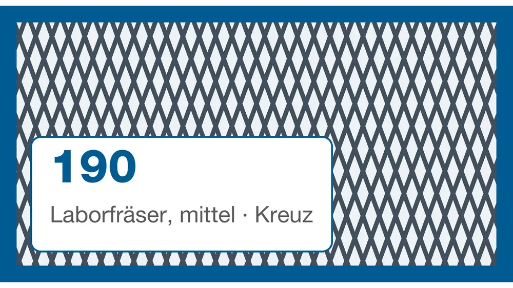 Laborfräser, mittel · Kreuz