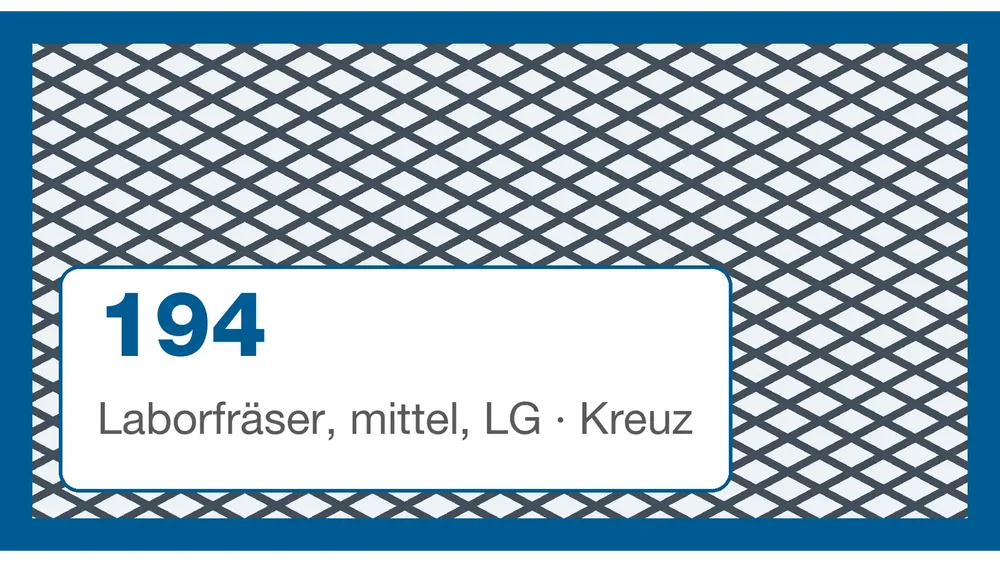 Laborfräser, mittel, LG · Kreuz
