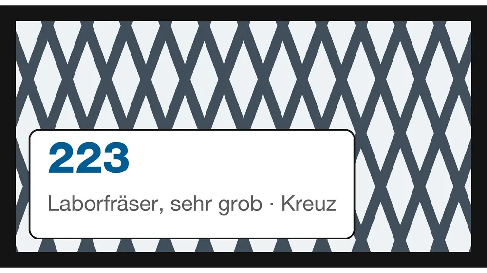 Laborfräser, sehr grob · Kreuz